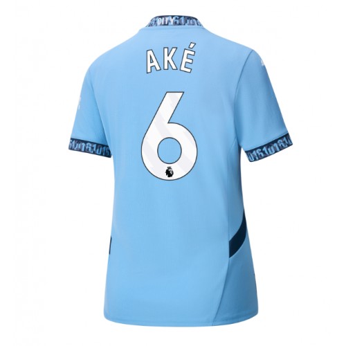 Dres Manchester City Nathan Ake #6 Domaci za Žensko 2024-25 Kratak Rukav